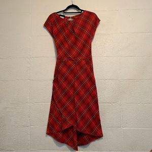 Patagonia Red Plaid asymmetrical Dress 8
